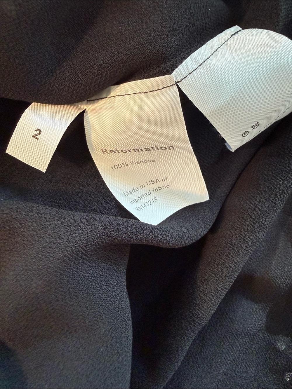 Reformation Bradshaw Mini Dress Selene Black White Polka Dot Size 2 - Picture 10 of 10